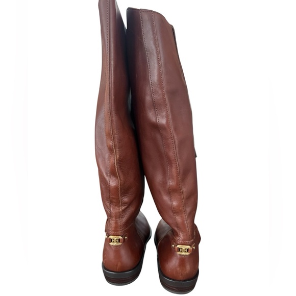 Sam Edelman Cesar Leather Riding Boots - Burnt Brandy - Square Toe - Size 7.5 - Picture 5 of 6